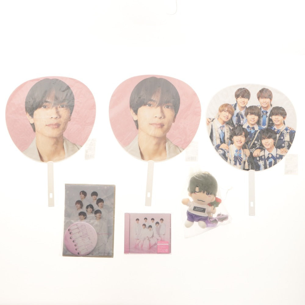 ■ Naniwa Danshi Goods, etc. - 11 Items Total, Set Sale: Uchiwa, Plushie, Album, Can Badges, Handmade Support Uchiwa - Idols