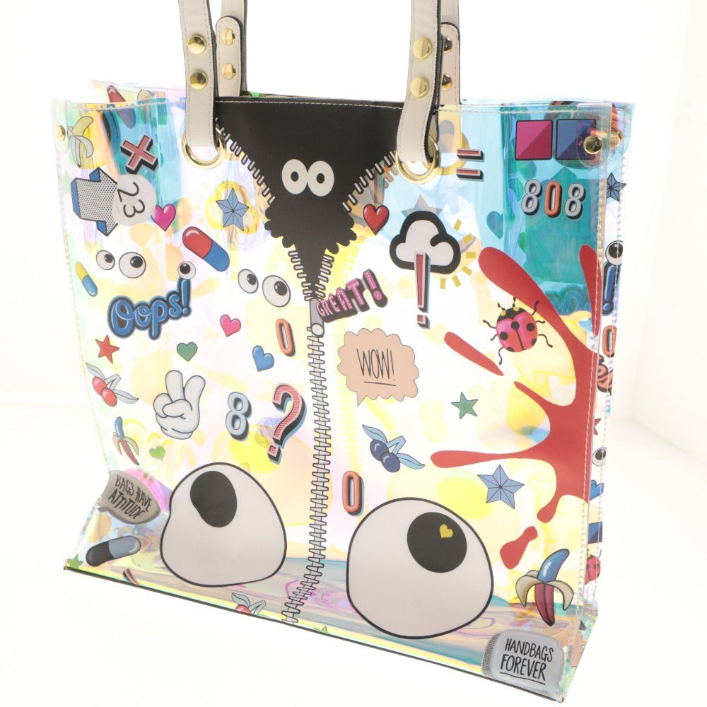 ■ EYE THEME アイテーマ バッグ 2点セット まとめ売り ショルダー/ クリアオーロラトート(傷有) /ポップ マルチ 白 等 レディース 未使用