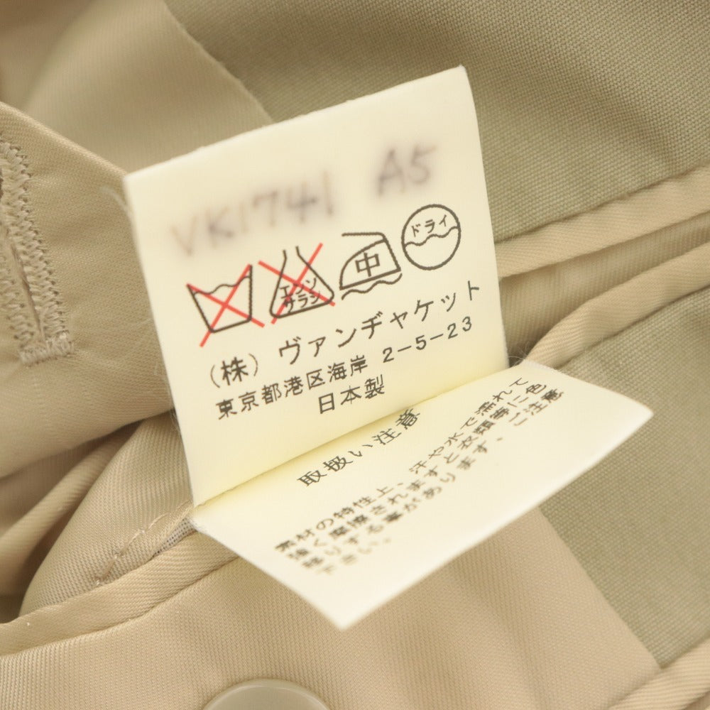 ■ VAN JACKET Jacket Outerwear Button Pocket Plain Men's A5 Khaki Gray
