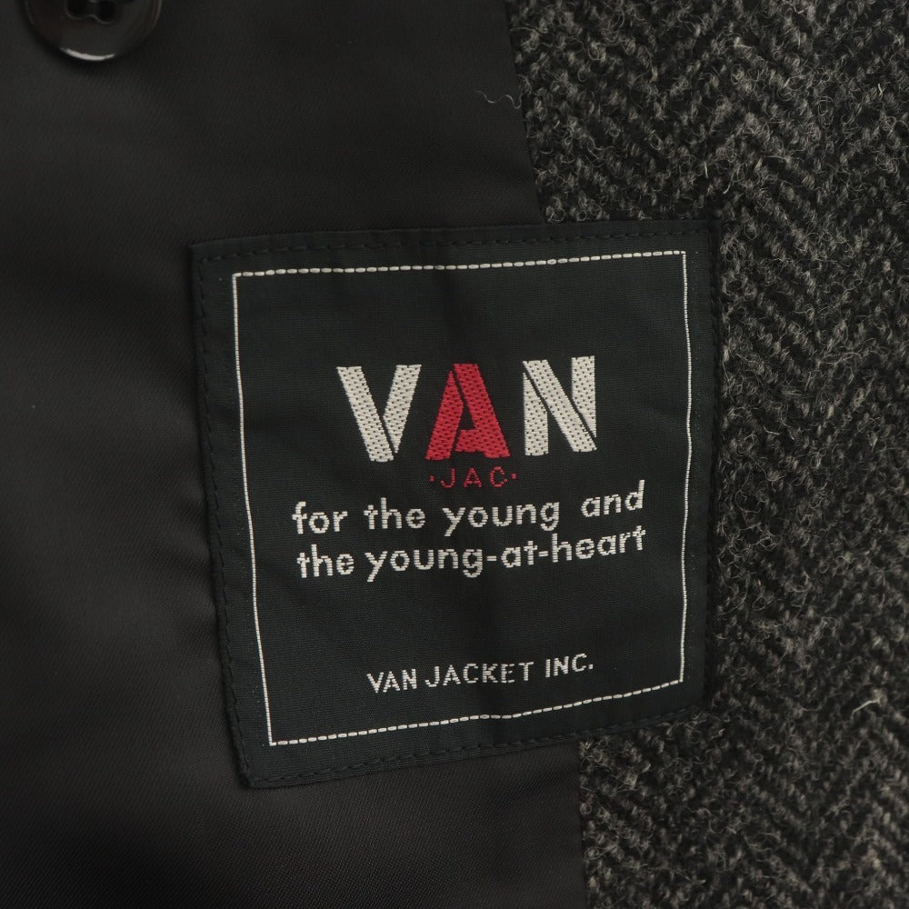 ■ VAN JACKET ヴァンヂャケット ジャケット アウター ボタン ポケット 無地 メンズ A5 ブラック系
