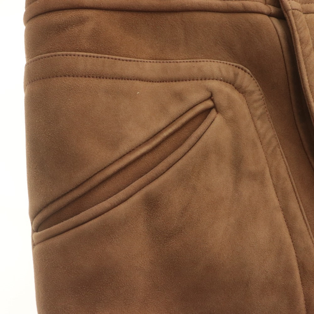 ■ VAN JACKET ヴァンヂャケット ランチコート アウター ボタン ポケット シープスキン メンズ M ブラウン系