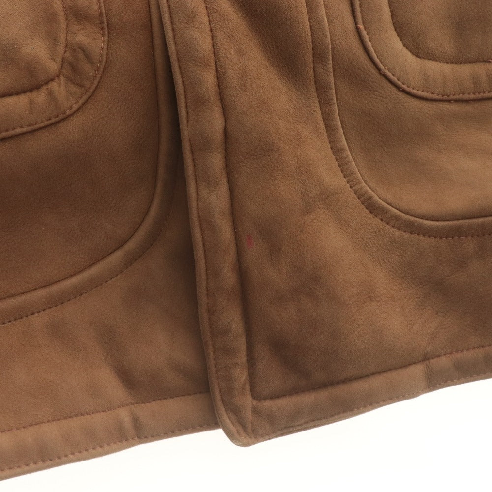 ■ VAN JACKET ヴァンヂャケット ランチコート アウター ボタン ポケット シープスキン メンズ M ブラウン系