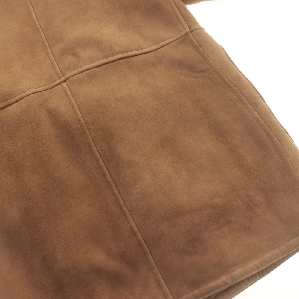 ■ VAN JACKET ヴァンヂャケット ランチコート アウター ボタン ポケット シープスキン メンズ M ブラウン系