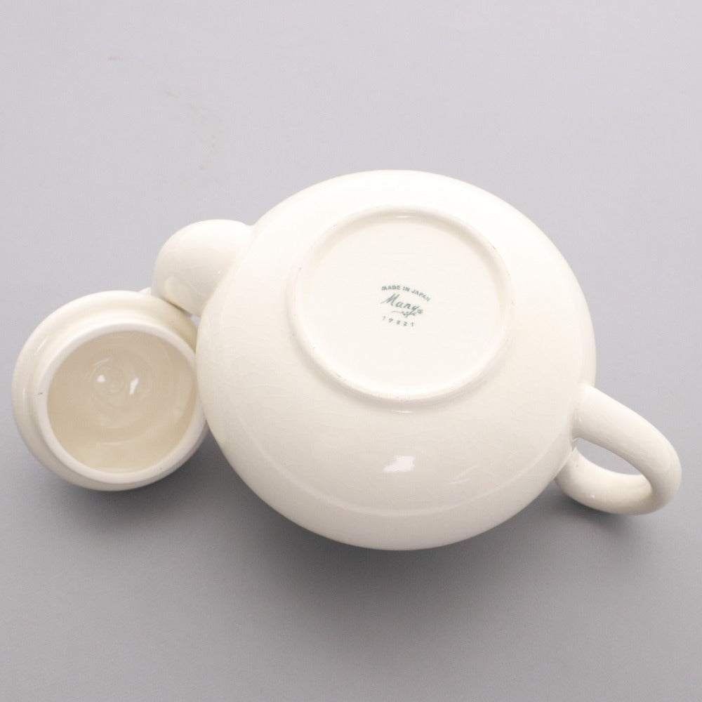 ■ Many Manny Teapot, Cup, and Saucer 3-Piece Set, Unused, Ceramic Tableware, Interior Decor