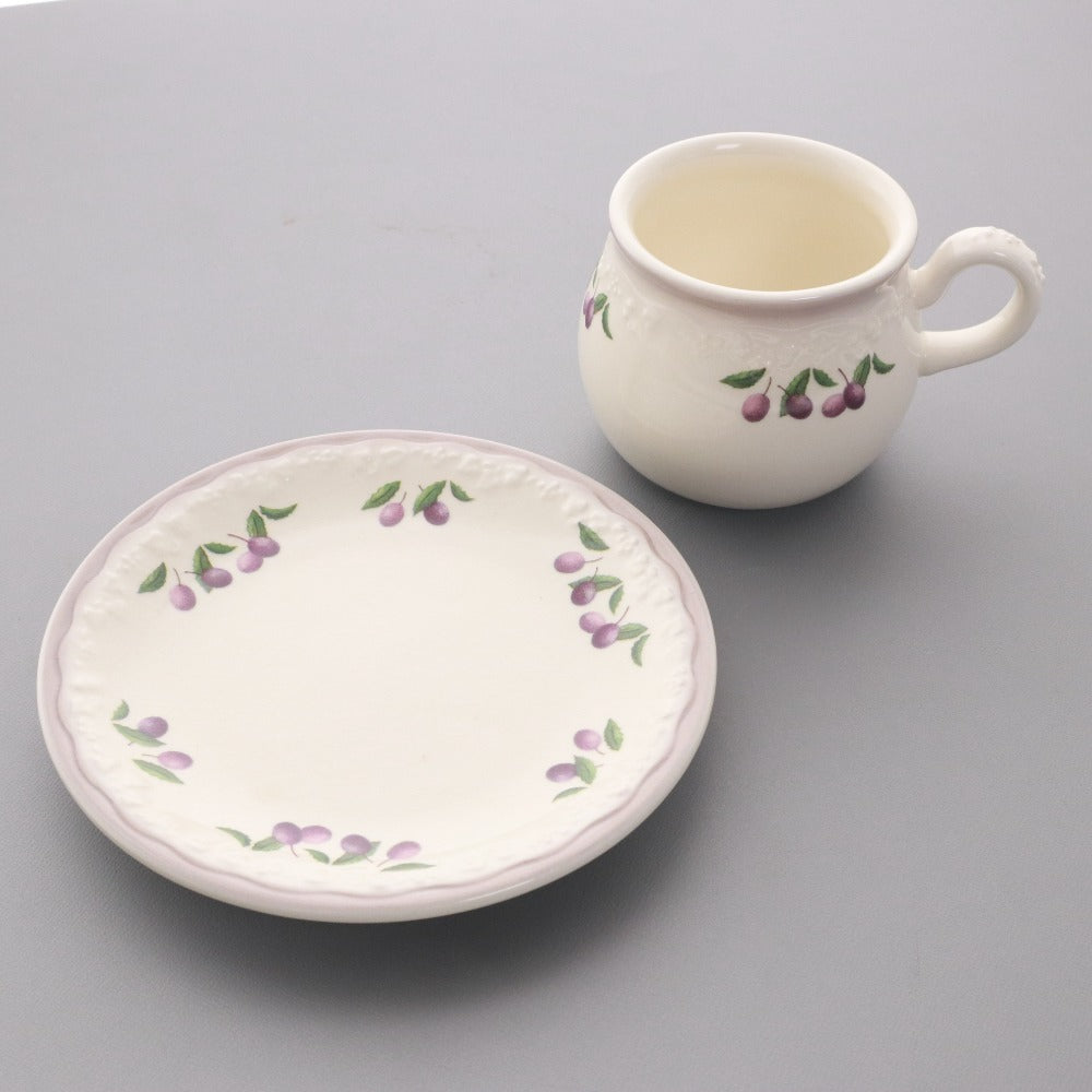 ■ Many Manny Teapot, Cup, and Saucer 3-Piece Set, Unused, Ceramic Tableware, Interior Decor