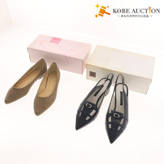 ■ benebis べネビス RABOKIGOSHI ラボキゴシ パンプス 2点セット 靴 シューズ レディース 24.5 25.0 ブラウン ネイビー 箱付き 未使用