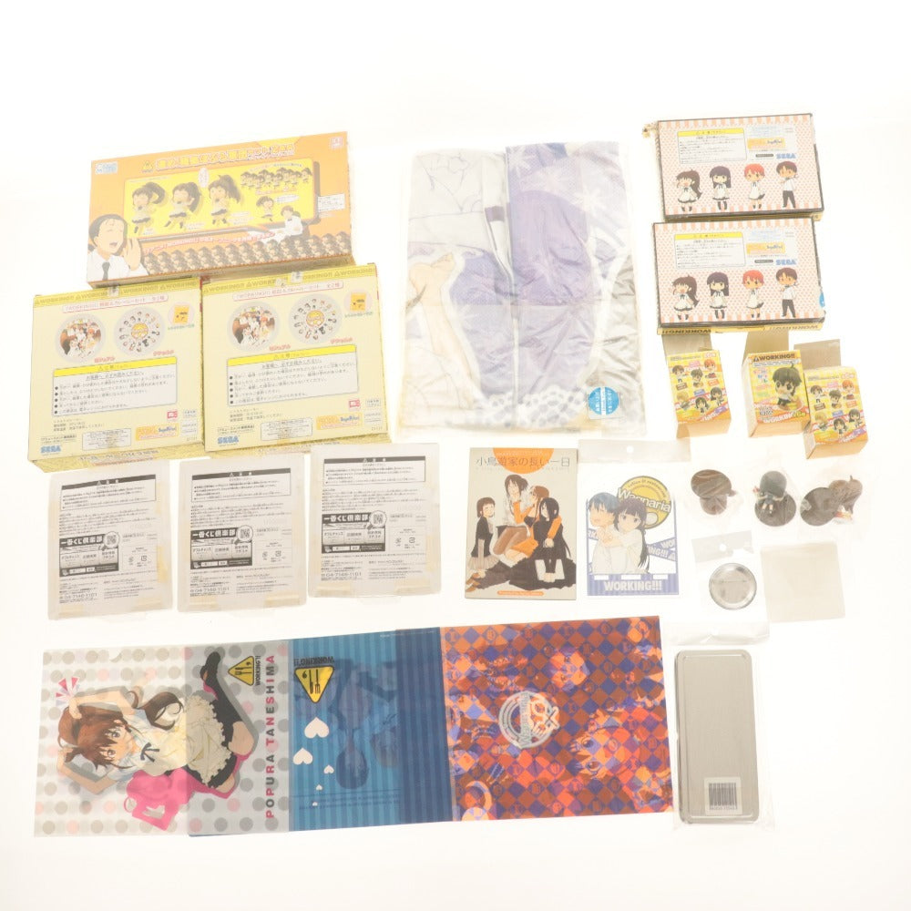 ■ WORKING!! Goods 20-piece set for sale: Buzz towel (A-1 prize), decorative plate, character collection, Kyun Chara figures, drama CD, Yamada, Taneshima, Takanashi, etc. (Includes unopened and unused items)