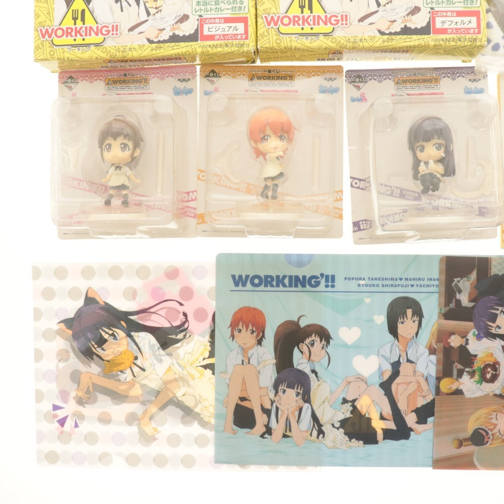 ■ WORKING!! Goods 20-piece set for sale: Buzz towel (A-1 prize), decorative plate, character collection, Kyun Chara figures, drama CD, Yamada, Taneshima, Takanashi, etc. (Includes unopened and unused items)