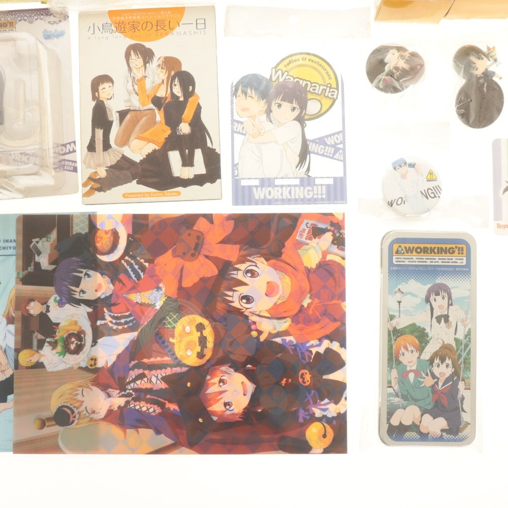 ■ WORKING!! Goods 20-piece set for sale: Buzz towel (A-1 prize), decorative plate, character collection, Kyun Chara figures, drama CD, Yamada, Taneshima, Takanashi, etc. (Includes unopened and unused items)