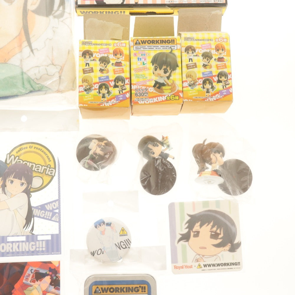 ■ WORKING!! Goods 20-piece set for sale: Buzz towel (A-1 prize), decorative plate, character collection, Kyun Chara figures, drama CD, Yamada, Taneshima, Takanashi, etc. (Includes unopened and unused items)