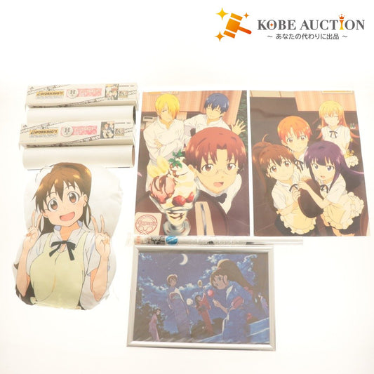 ■ WORKING!! グッズ 7点セット まとめ売り オリジナルポスター H賞 全2種/フレーム/クッション/ 種島 小鳥遊 山田 等 未使用含む