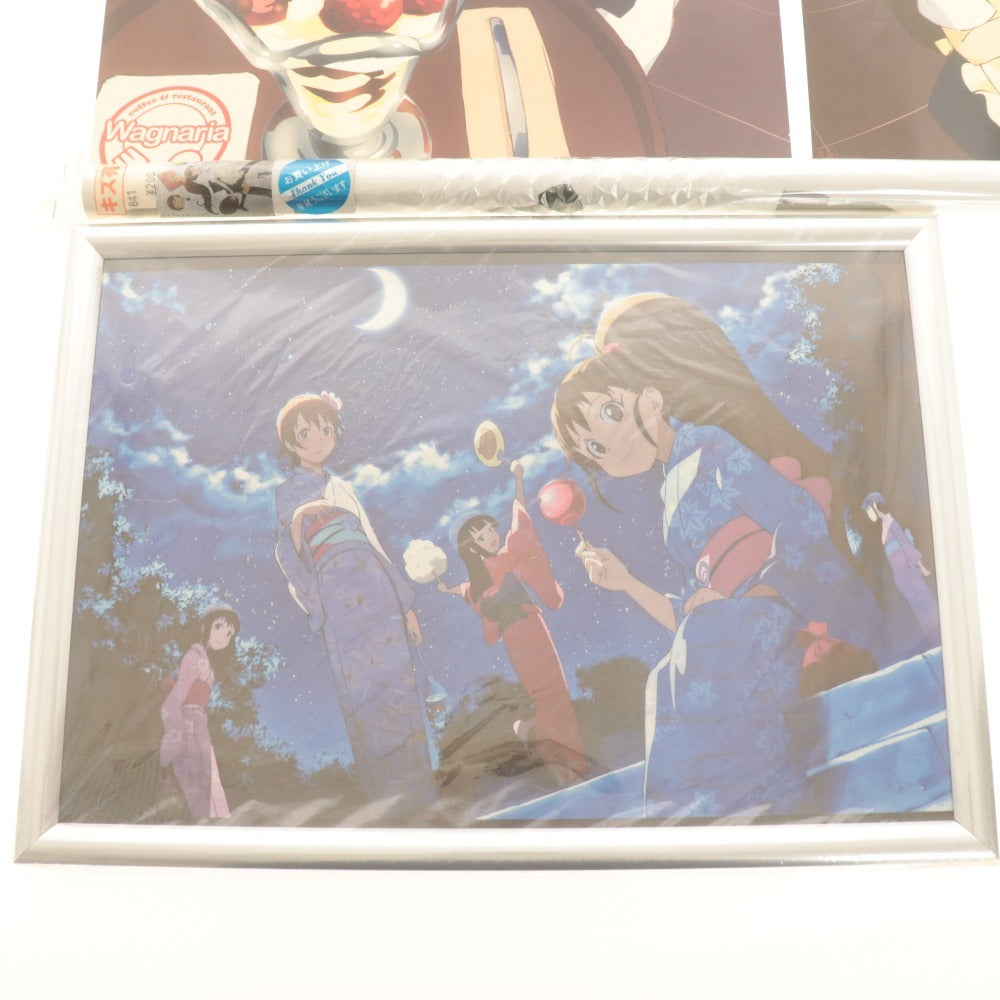 ■ WORKING!! Goods 7-Piece Set (Bundle Sale) Original Poster (Prize H, 2 types) / Frame / Cushion / Taneshima, Takanashi, Yamada, etc. (Includes unused items)