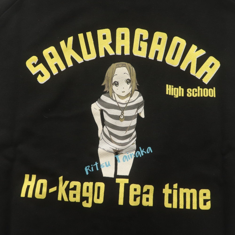 ■ K-On! Ritsu Tainaka Short-Sleeved Printed Hoodie x Shorts Set-up Top & Bottoms Bust 86-94cm L Black Pink Beige Unused