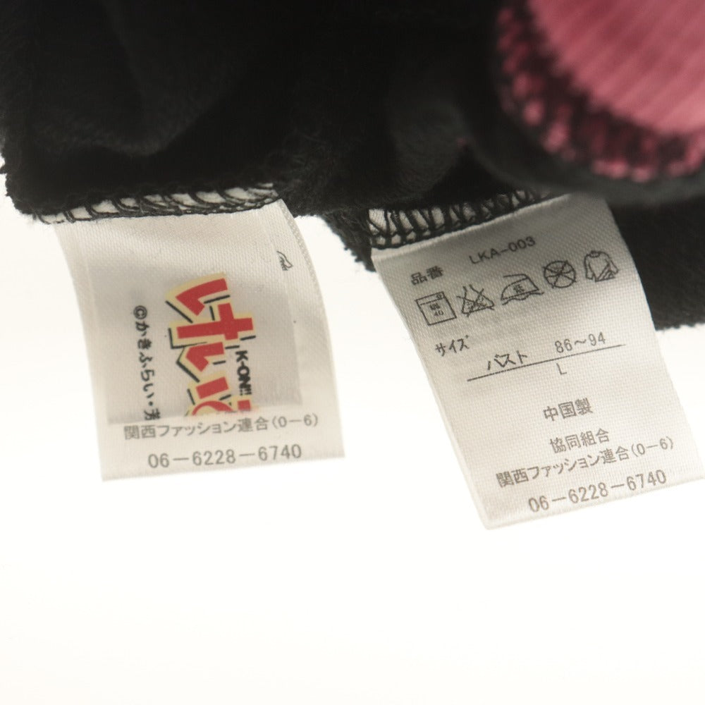 ■ K-On! Ritsu Tainaka Short-Sleeved Printed Hoodie x Shorts Set-up Top & Bottoms Bust 86-94cm L Black Pink Beige Unused
