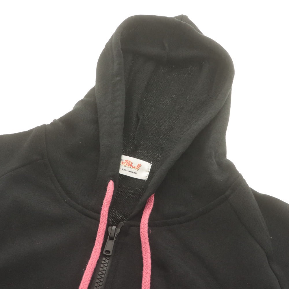■ K-On! Ritsu Tainaka Short-Sleeved Printed Hoodie x Shorts Set-up Top & Bottoms Bust 86-94cm L Black Pink Beige Unused