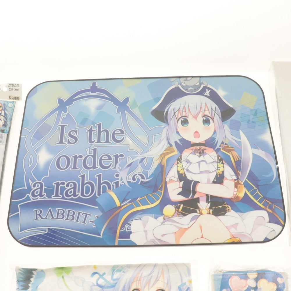 ■ ご注文はうさぎですか？ グッズ 13点セット まとめ売り タペストリー90x60/ロング スマホウォレット/ミニテーブル/時計 等 未開封含む