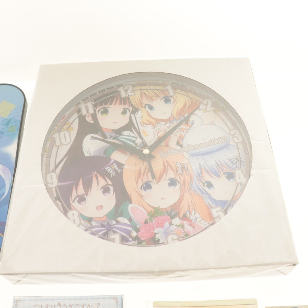 ■ ご注文はうさぎですか？ グッズ 13点セット まとめ売り タペストリー90x60/ロング スマホウォレット/ミニテーブル/時計 等 未開封含む