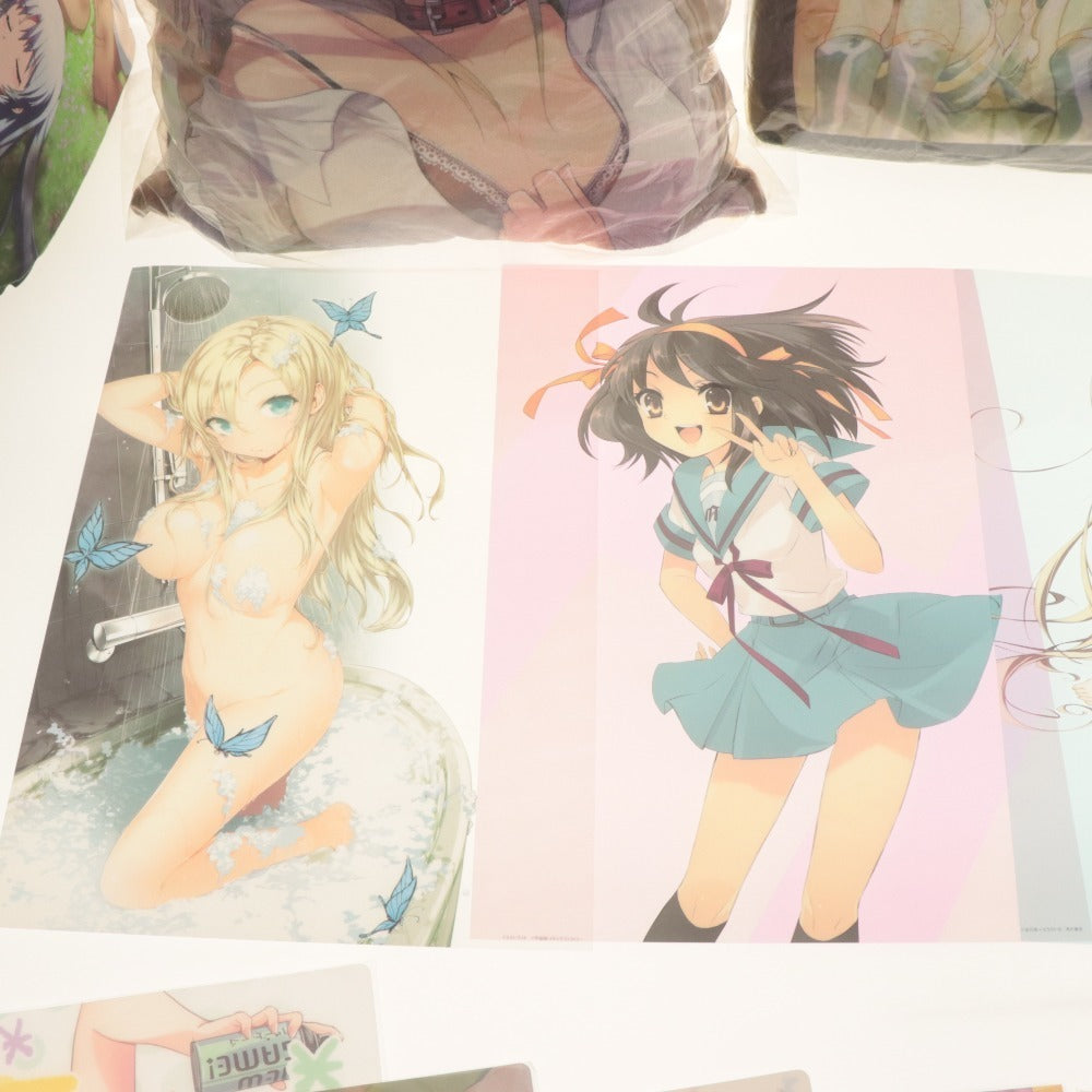 ■ アニメグッズ 大量セットまとめ売り Angel Beats/うちの会社/中二病/ゼロの使い魔/リン レン/クッション クリアファイル 等 未開封含む