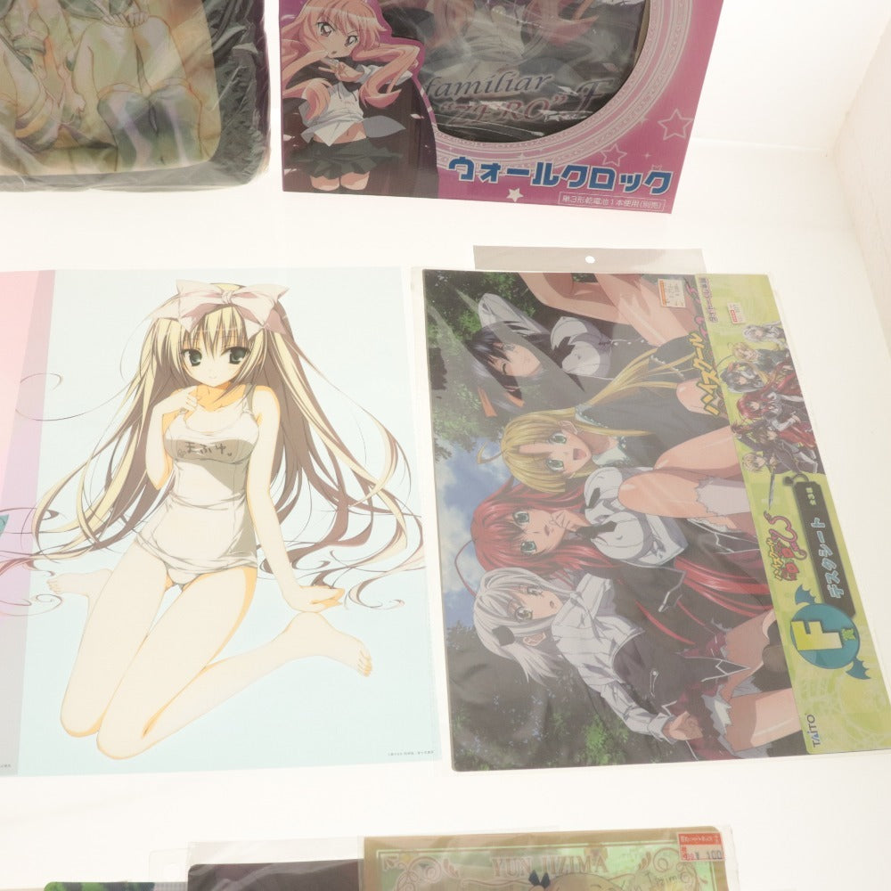 ■ アニメグッズ 大量セットまとめ売り Angel Beats/うちの会社/中二病/ゼロの使い魔/リン レン/クッション クリアファイル 等 未開封含む