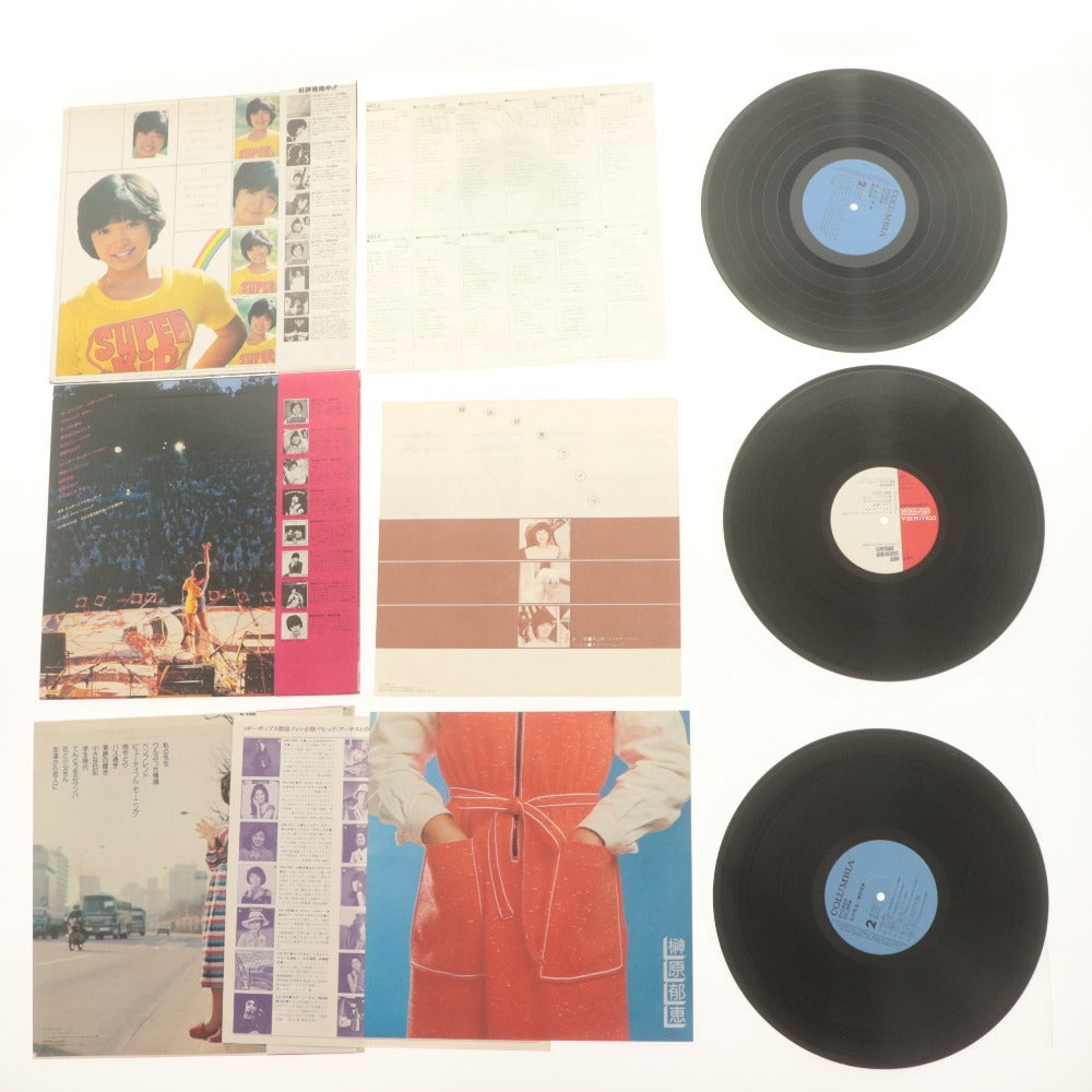 ■ 榊原郁恵 LPレコード 9点セットまとめ売り AX-7234 AF-7141/7166 AB-7118～20 PX-7093/7100/7050/7065/7024 デビュー50周年 帯付き
