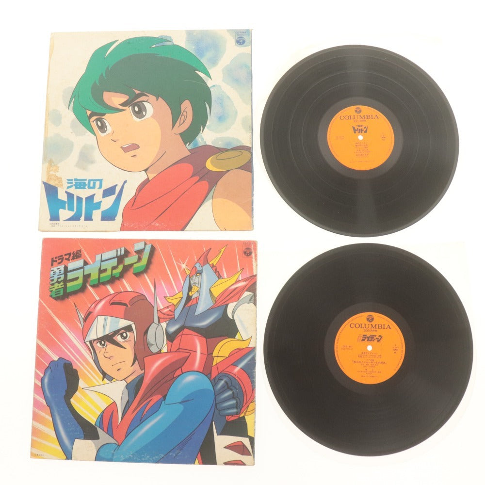 ■ LPレコード 9点セットまとめ売り キャンディキャンディ さすが猿飛 ライディーン 海のトリトン うる星やつら まんが大行進 CS-7022 等