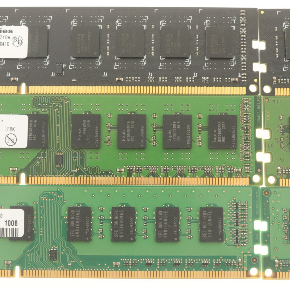 ■ SanMax SAMSUNG メモリ DDR3 8GBx4 2GBx2 6点セット まとめ売り PC3-12800U-11-10-B0/B1 PC3-10600U-09-10-B0 デスクトップPC用 動作品
