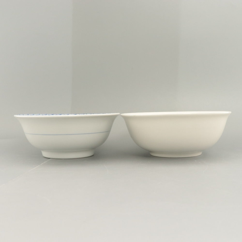 ■ 皿 2点セットまとめ売り アントニオ猪木「道」全長19.3cm/永泉窯 磁器 全長18.8cm/ 絵皿 ラーメン鉢/丼鉢 食器