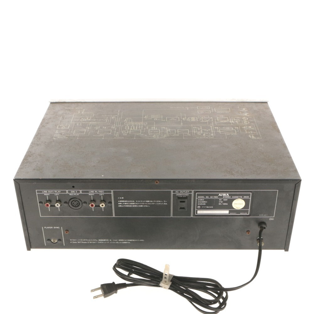 ■ AIWA Stereo Cassette Deck AD-7800 Vintage Audio Component Audio Audio Equipment Power Confirmed