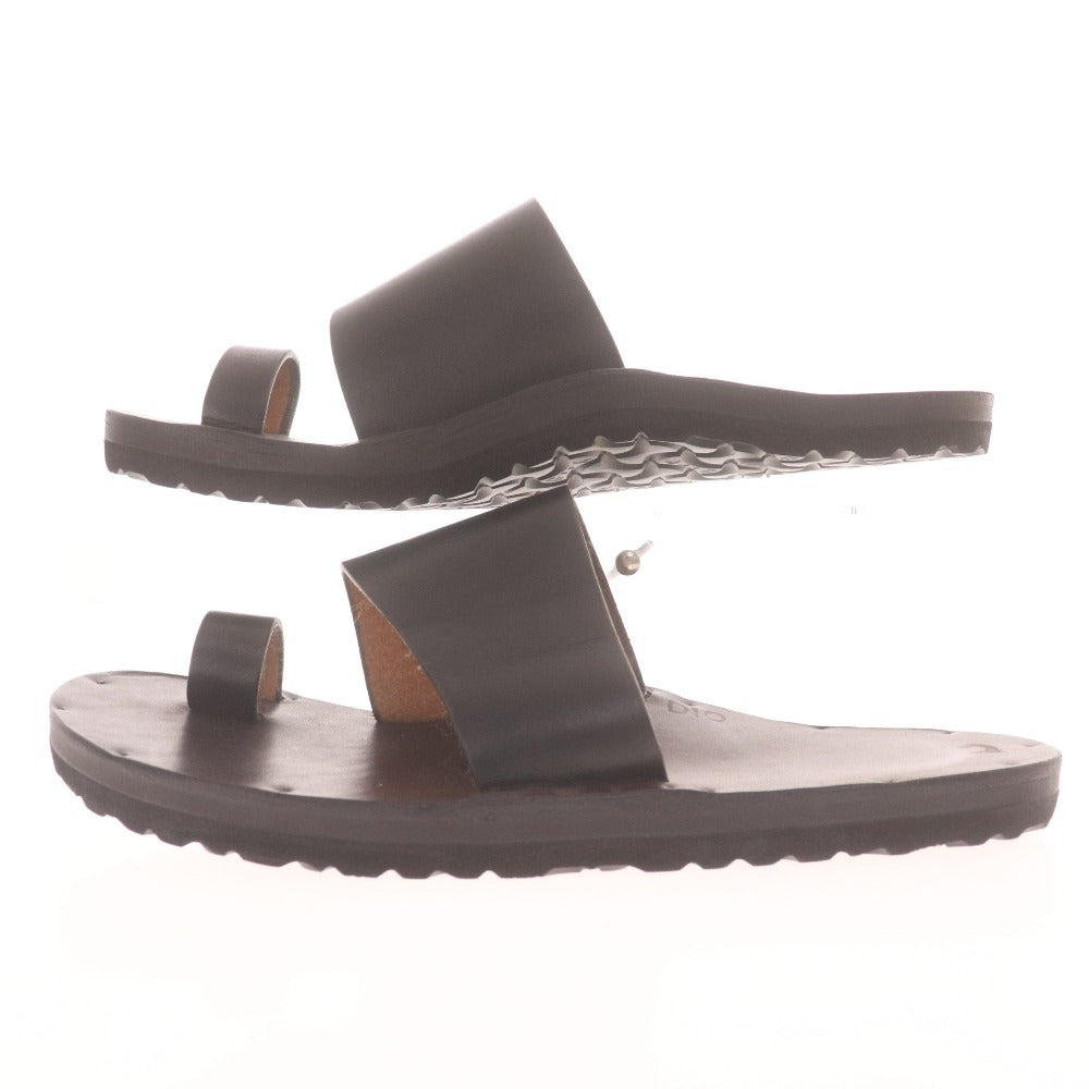 ■ Jutta Neumann Men's Thong Slide Sandals, Size D10 (equivalent to 28cm), Black, Comes with Bag, Unused