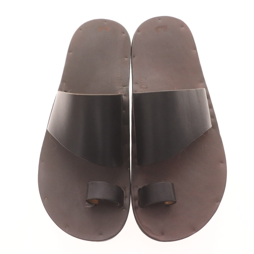 ■ Jutta Neumann Men's Thong Slide Sandals, Size D10 (equivalent to 28cm), Black, Comes with Bag, Unused