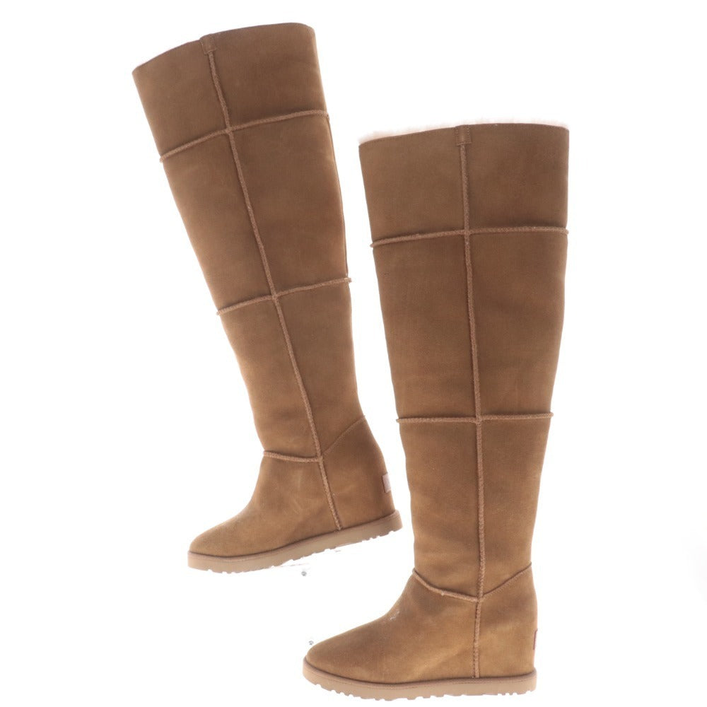 ■ UGG Shearling Long Boots 1104610 Shoes Women's Size 23 Camel Unused