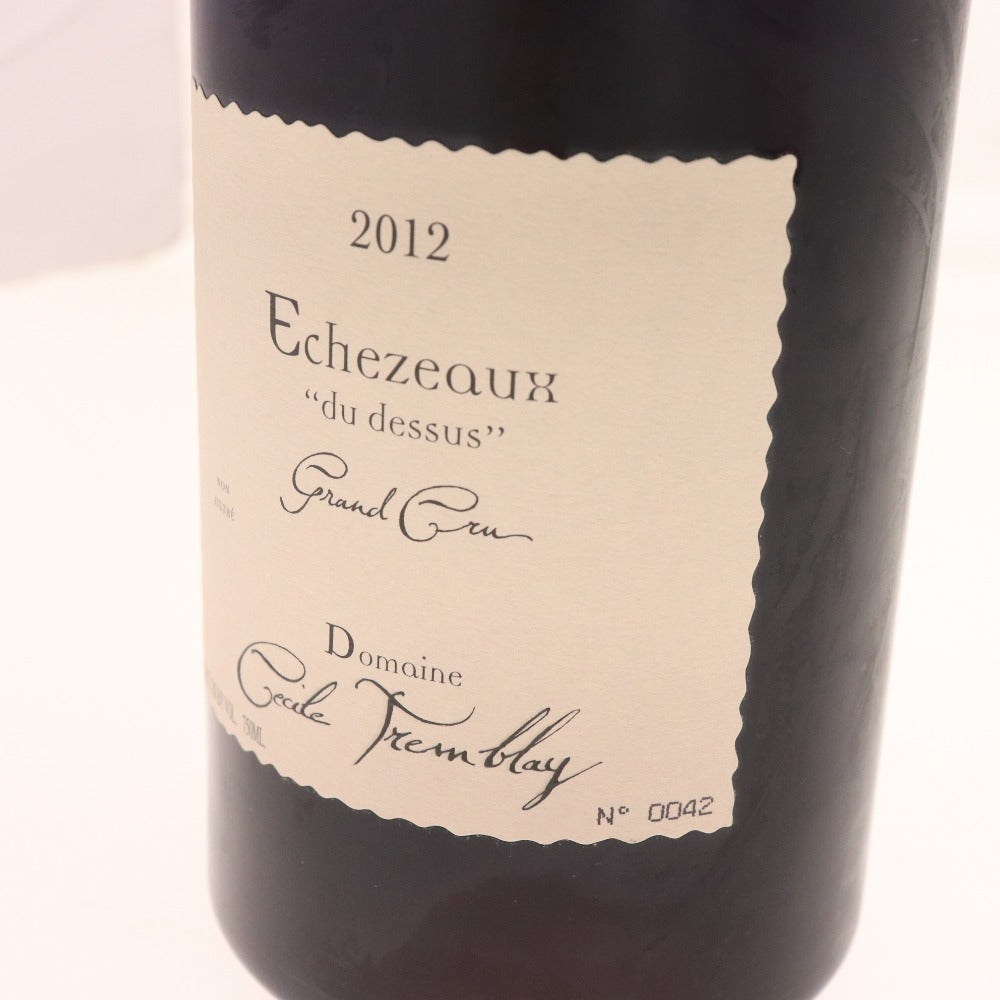 ■ Alcohol Cecile Tremblay Echézeaux du Duche Grand Cru 2012 Wine Fruit wine Red 13% 750ml Unopened Unused