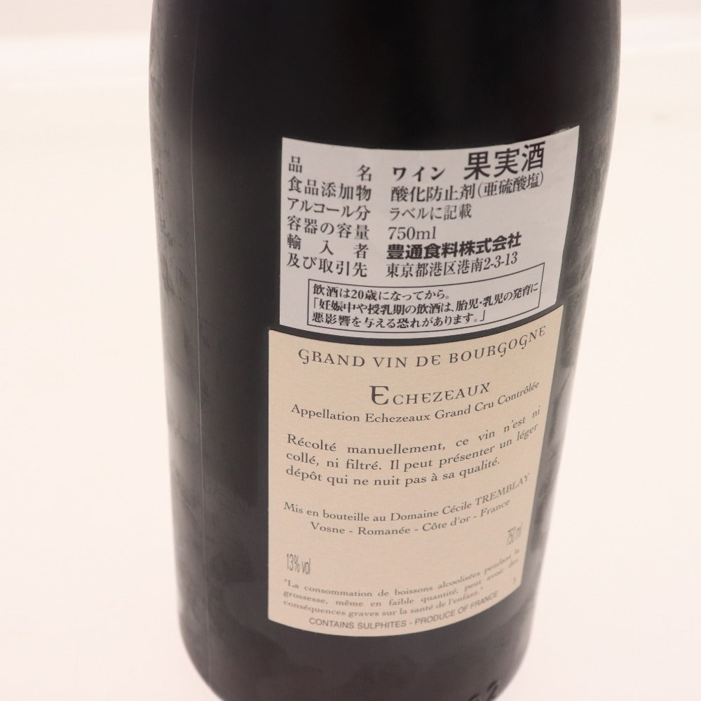 ■ Alcohol Cecile Tremblay Echézeaux du Duche Grand Cru 2012 Wine Fruit wine Red 13% 750ml Unopened Unused