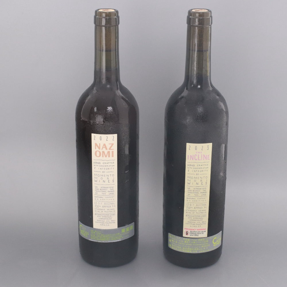 ■ 酒 ワイン momento mori wines モメントモリワインズ NOZOMI THE INCLINE 2本セット 果実酒 750ml 12.5% 13.0% 未開栓 未使用