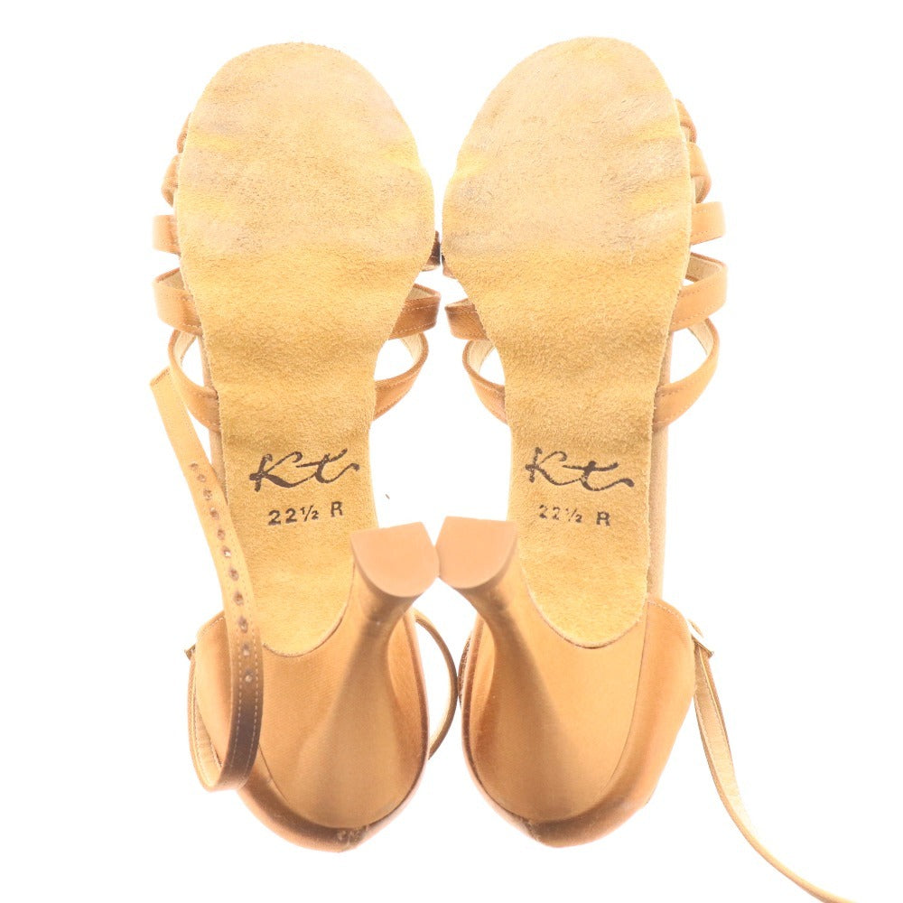 ■ ケント 社交ダンスシューズ サンダル 靴 THE ORIGINAL DANCE SHOES BY KENT レディース 22.5 ブラウン 箱付き 未使用