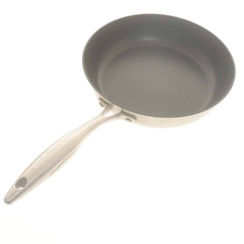 ■ SCANPAN Skillet Sauté Pan CTC Series All-Clad Construction Made in Denmark Cookware 26cm Silver With Lid With Box