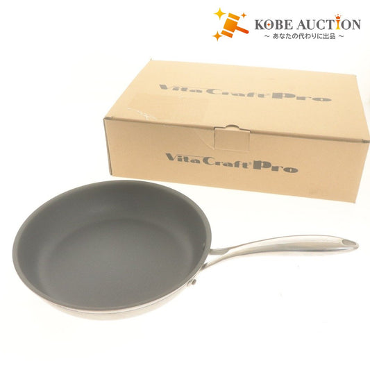 ■ ビタクラフトジャパン 0334 ビタクラフト プロ マジックコート フライパン 多層構造 調理器具 28cm シルバー 付属品付き