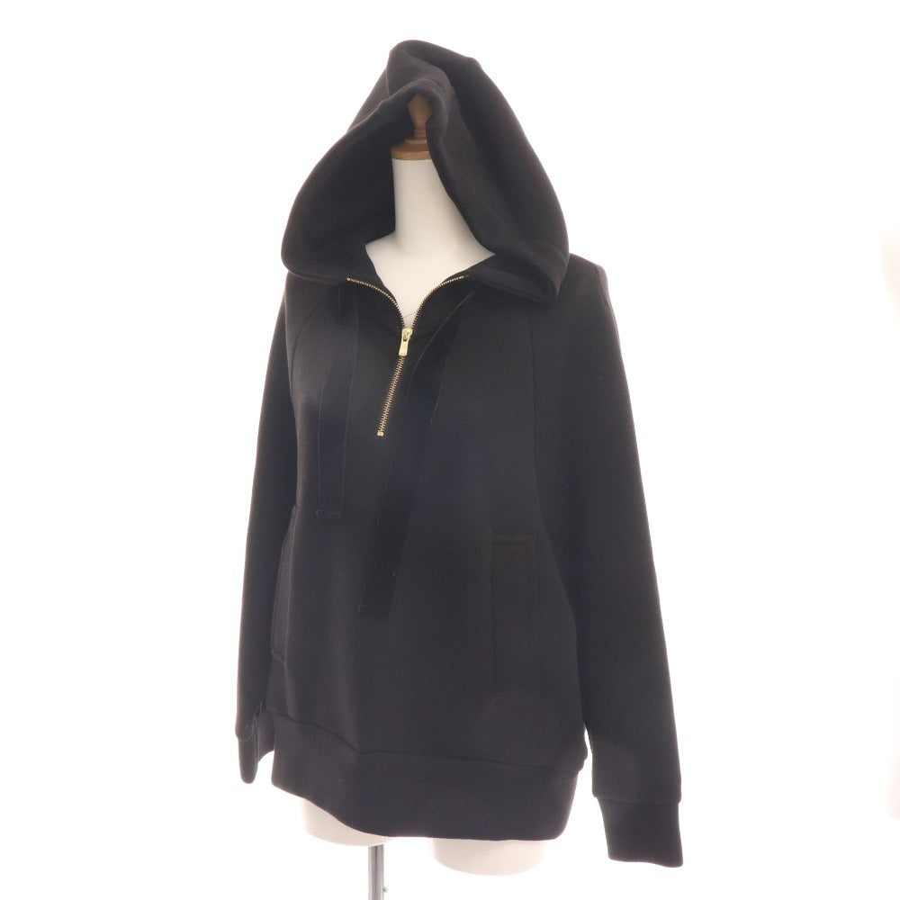 ■ Diagram Half Zip Hood Tops Hoodie Sweatshirt Pullover Women's 36 Black With tags Unused