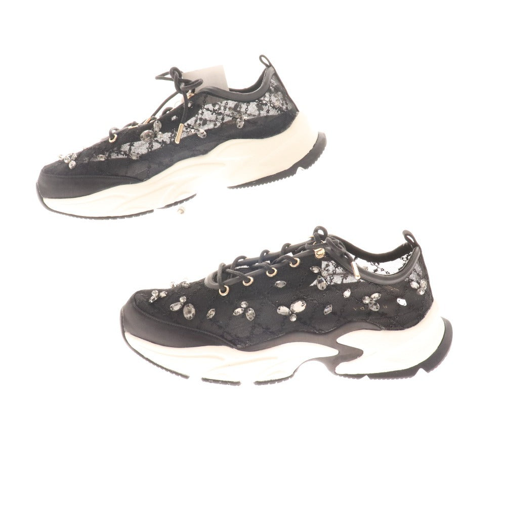 ■ ランダ スニーカー PH33188M2A 靴 厚底 ビジュー シースルー レディース LL ブラック 箱付き 未使用