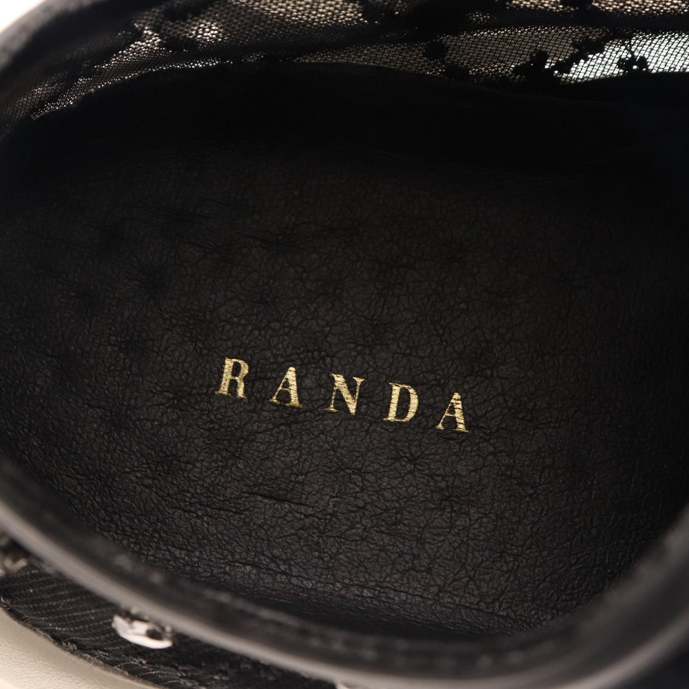 ■ ランダ スニーカー PH33188M2A 靴 厚底 ビジュー シースルー レディース LL ブラック 箱付き 未使用