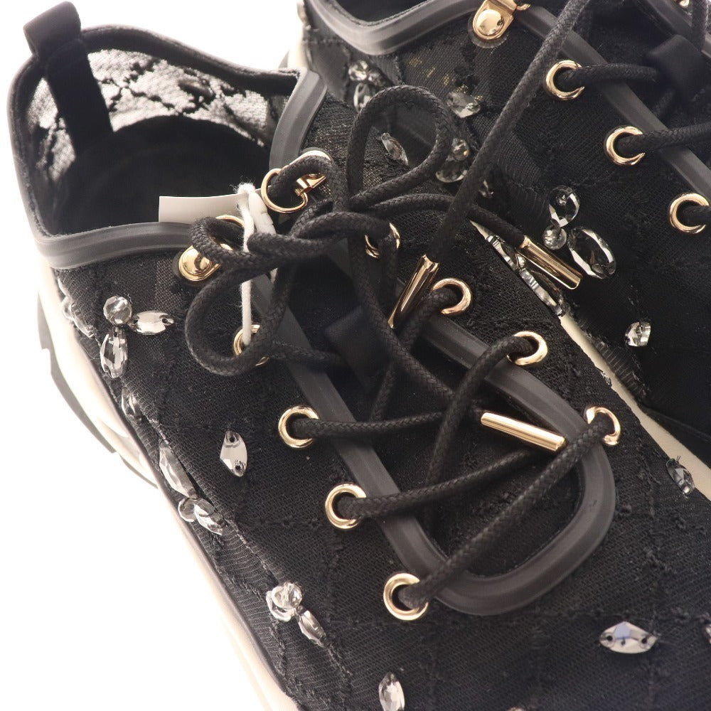 ■ ランダ スニーカー PH33188M2A 靴 厚底 ビジュー シースルー レディース LL ブラック 箱付き 未使用