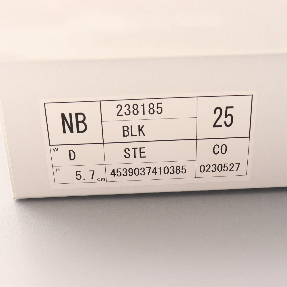 ■ 銀座かねまつ ショートブーツ 238185 靴 ピンヒール レザー レディース 25 ブラック 箱付き 未使用