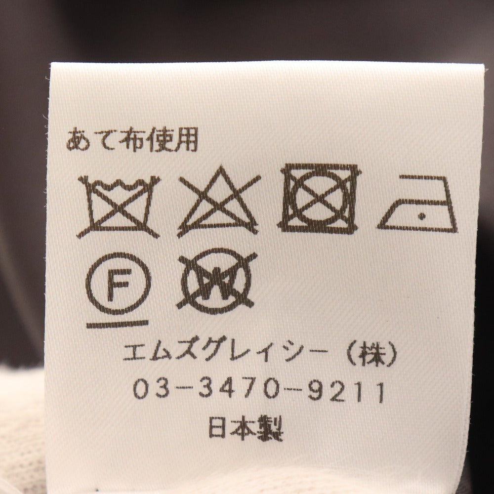 ■ エムズグレイシー ワンピース 七分袖 ひざ丈 トップス ボトムス ツイード チェック プリント レディース 40 グレー タグ付き 未使用