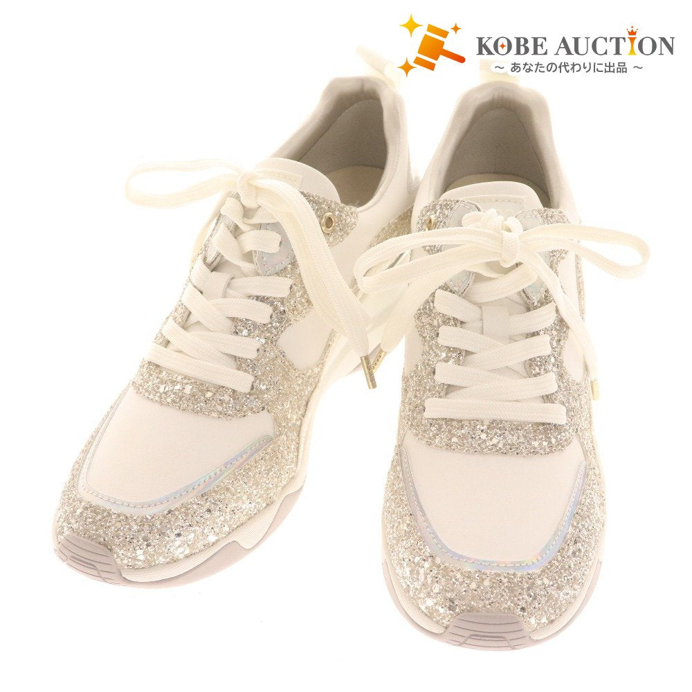 ■ プラスダイアナ スニーカー シューズ IF46545 靴 ローカット ヒールアップ グリッター レディース 25.0cm 箱付き 未使用