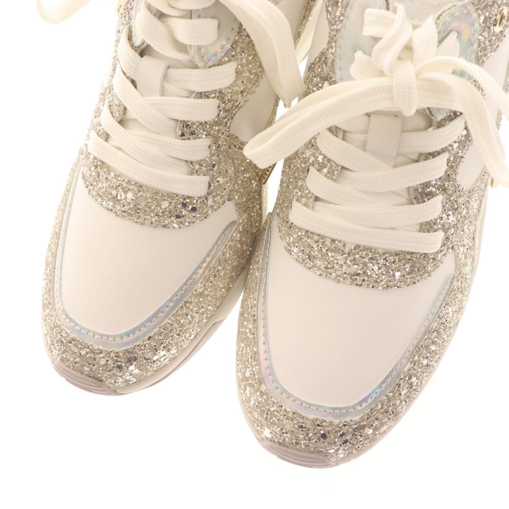 ■ プラスダイアナ スニーカー シューズ IF46545 靴 ローカット ヒールアップ グリッター レディース 25.0cm 箱付き 未使用