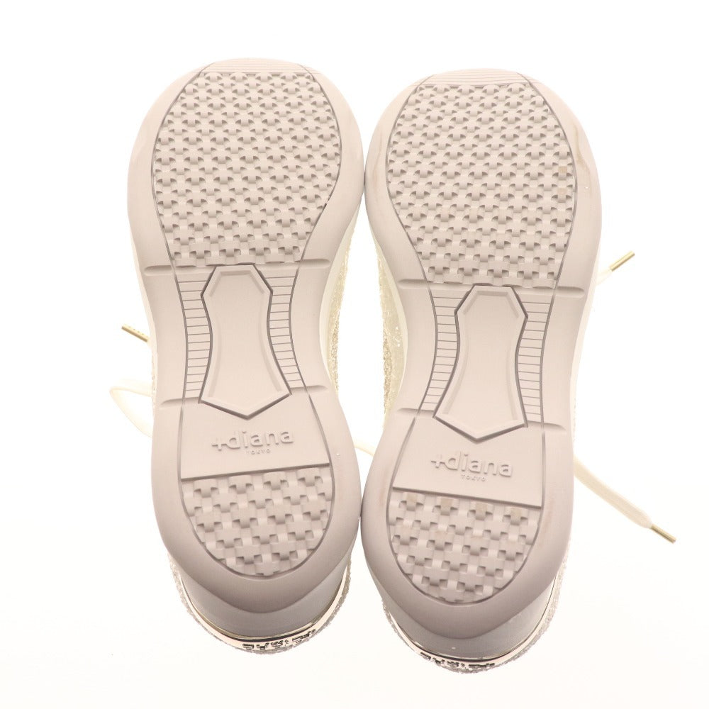 ■ プラスダイアナ スニーカー シューズ IF46545 靴 ローカット ヒールアップ グリッター レディース 25.0cm 箱付き 未使用