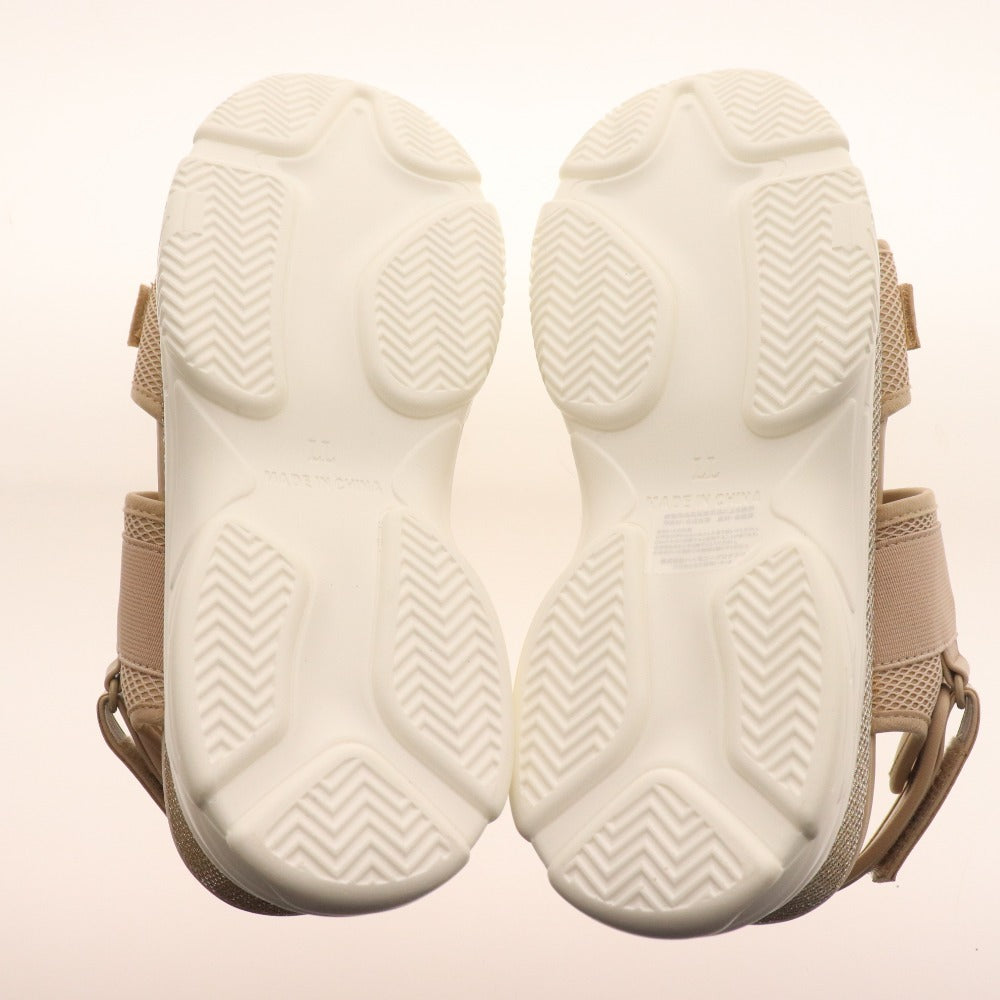 ■ ブリジットバーキン スポーツサンダル シューズ 532153 靴 バックル ビジュー ラメ レディース LL ピンクベージュ 箱付き 未使用