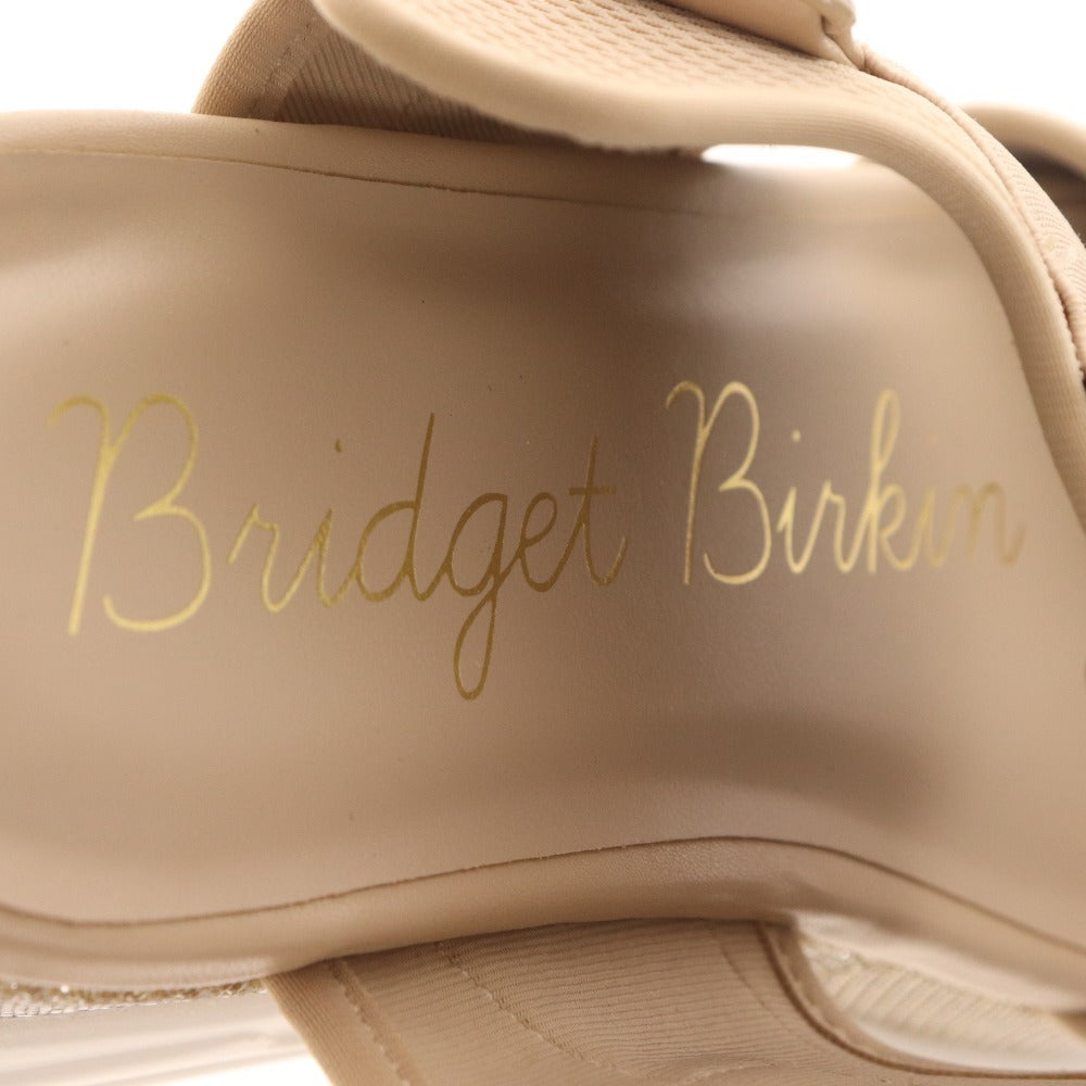 ■ ブリジットバーキン スポーツサンダル シューズ 532153 靴 バックル ビジュー ラメ レディース LL ピンクベージュ 箱付き 未使用