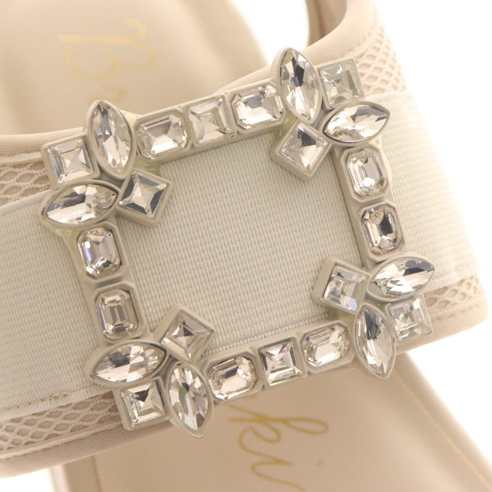 ■ ブリジットバーキン スポーツサンダル シューズ 532153 靴 バックル ビジュー ラメ レディース LL ベージュ 箱付き 未使用