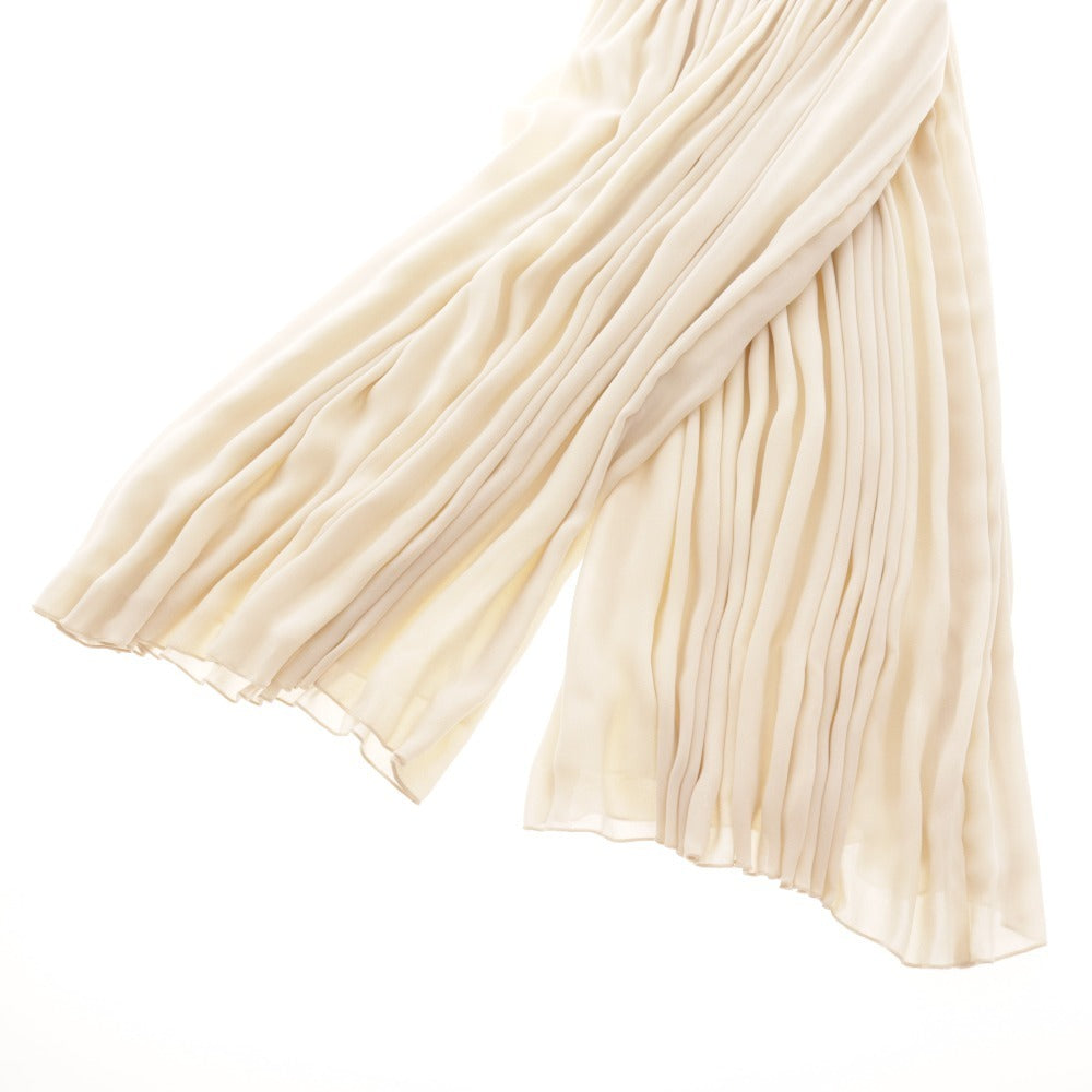 ■ M's Gracie Pants Wide Pants EA-316102 Bottoms Pleated Elastic Waist Women's Size 36 Beige Tag Included Unused